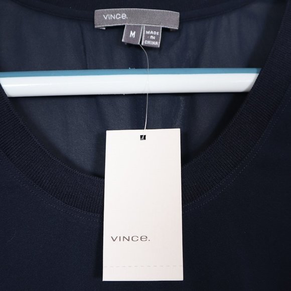 VINCE NWT Sheer Sleeveless Silk Blend Muscle Tee M - Picture 5 of 9